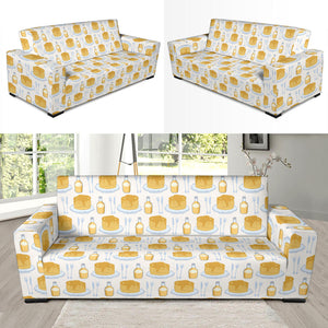 Pancake Pattern Print Design 05  Sofa Slipcover