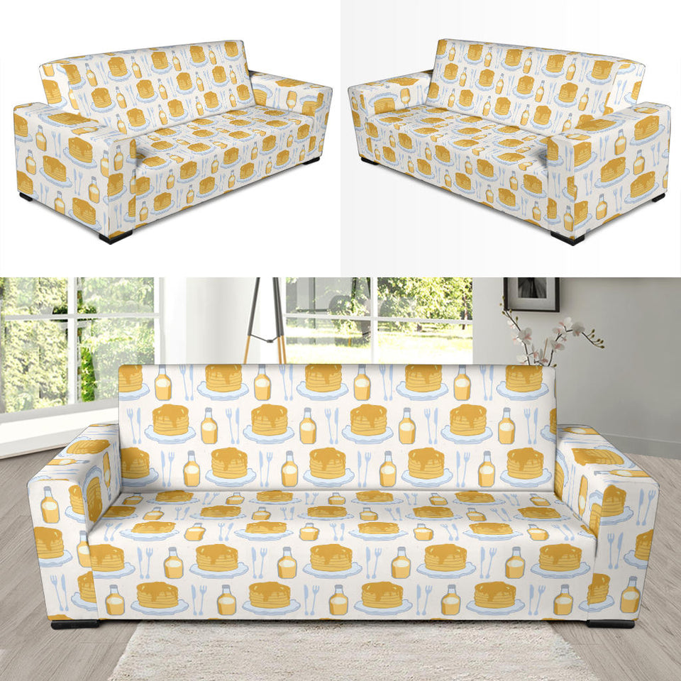 Pancake Pattern Print Design 05  Sofa Slipcover