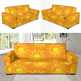 Sun Orange Background Sofa Slipcover