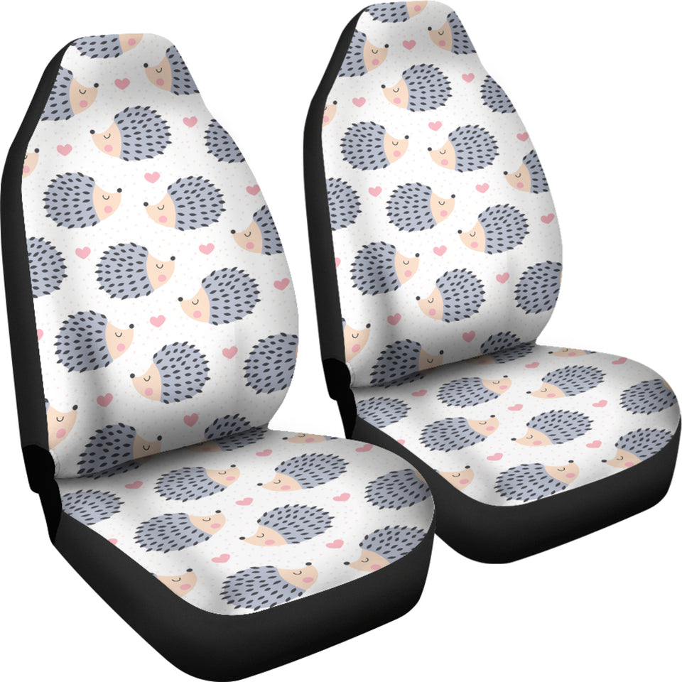 Hedgehog Pattern Print Design 04 Universal Fit Car Seat Covers
