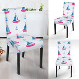 Sailboat Anchor Pattern Dining Chair Slipcover