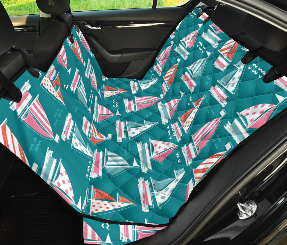 Cute Sailboat Pattern Dog Car Seat Covers