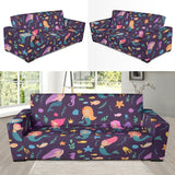 Beautiful Mermaid Fish Jellyfish Algae Other Marine World Sofa Slipcover