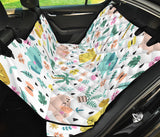 Cute Elephants Palm Tree Flower Butterfly Pattern Dog Car Seat Covers