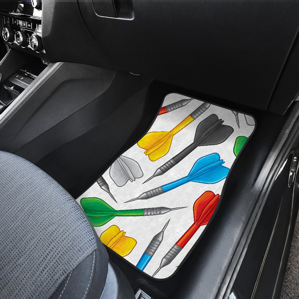 Darts Pattern Print Design 03 Front and Back Car Mats