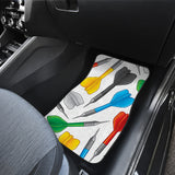 Darts Pattern Print Design 03 Front and Back Car Mats