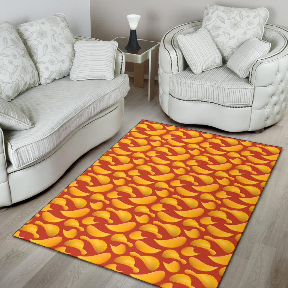Potato Chips Pattern Print Design 05 Area Rug