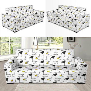 Seagull Pattern Print Design 05  Sofa Slipcover