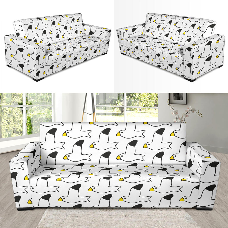 Seagull Pattern Print Design 05  Sofa Slipcover