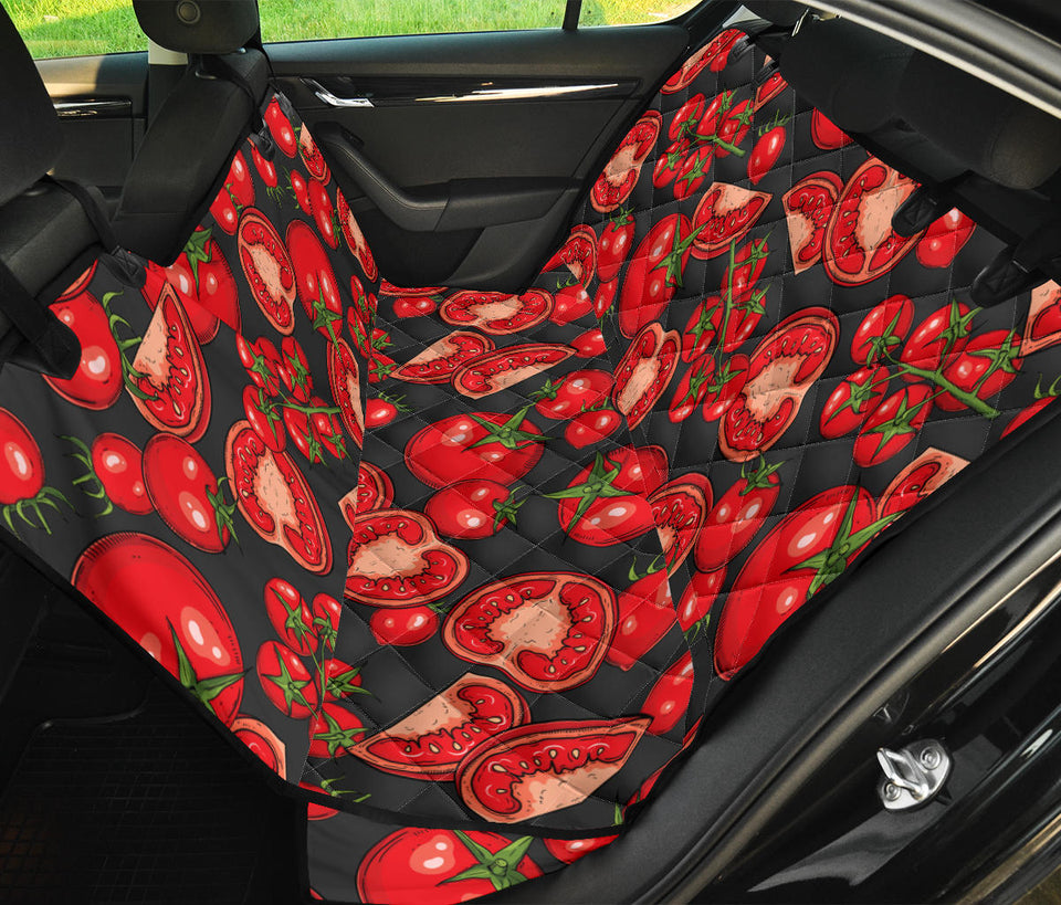 Tomato Black Background Dog Car Seat Covers