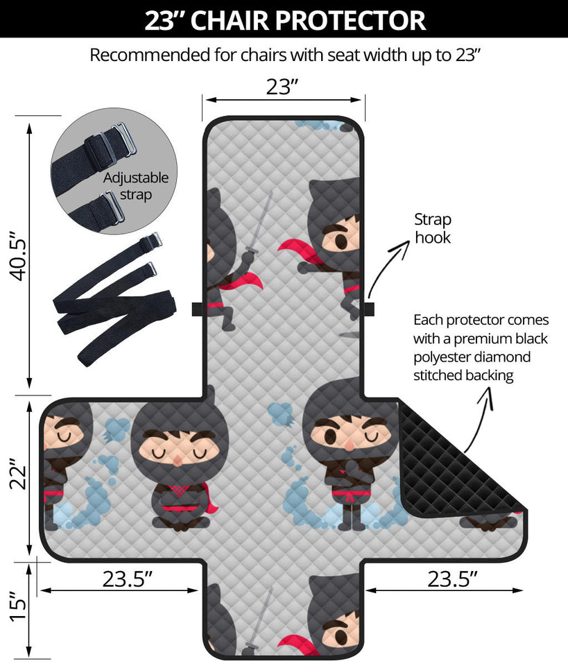 Cute ninja pattern Chair Cover Protector