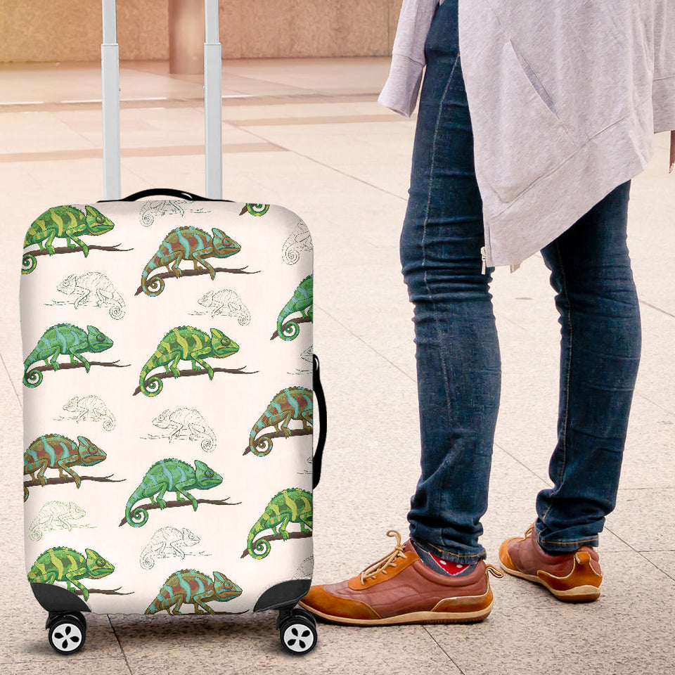 Chameleon Lizard Pattern Luggage Covers