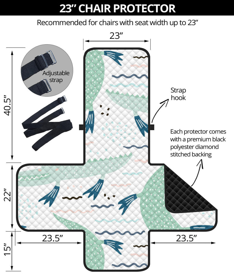 Crocodile diver pattern Chair Cover Protector