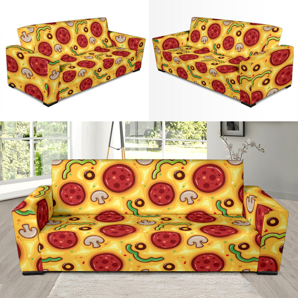 Pizza Texture Pattern Sofa Slipcover