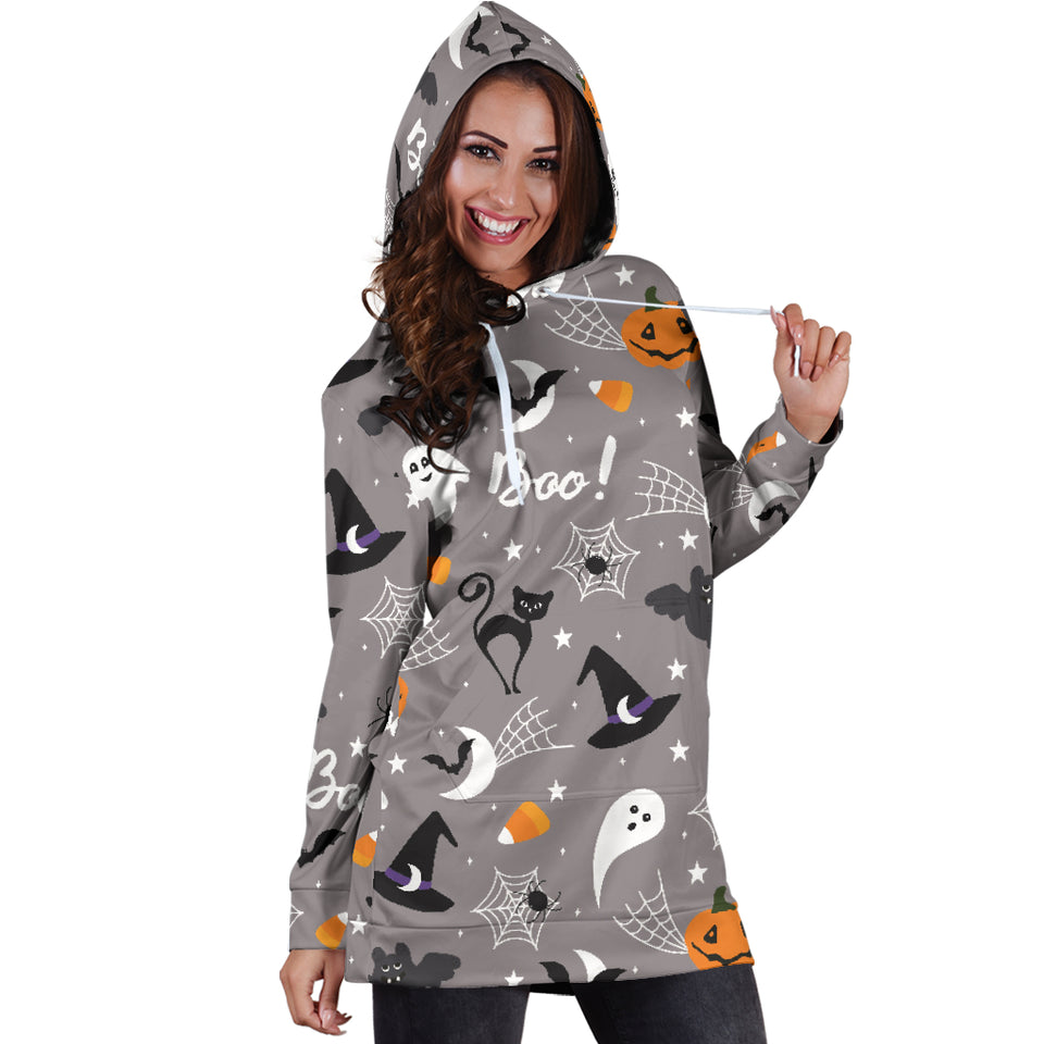 Halloween Design Pattern Women'S Hoodie Dress