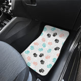 Dog Paws Pattern Print Design 04 Front Car Mats