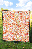 Fire Flame Watercolor Pattern Premium Quilt