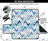 zigzag  chevron blue pattern Sofa Cover Protector