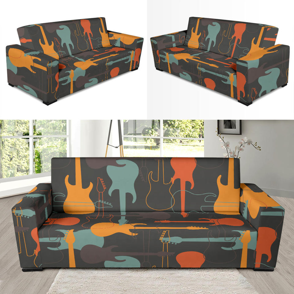 Electric Guitars Pattern Sofa Slipcover