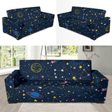 Space Pattern With Planets, Comets, Constellations And Stars Sofa Slipcover