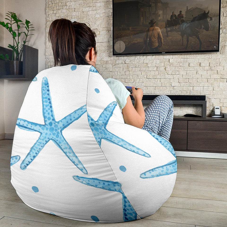 Watercolor Starfish Pattern Bean Bag Cover