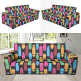 Skate Board Pattern Print Design 02  Sofa Slipcover
