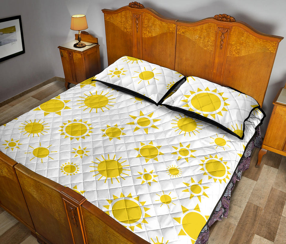 Sun pattern Quilt Bed Set