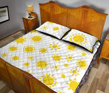 Sun pattern Quilt Bed Set