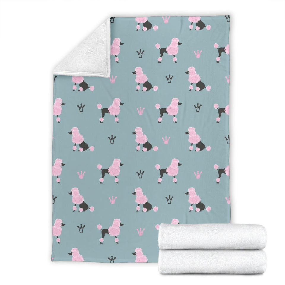 Poodle Dog Pattern Premium Blanket