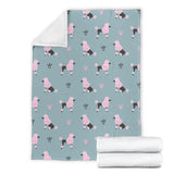 Poodle Dog Pattern Premium Blanket