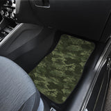 Digital Green Camo Camouflage Pattern Front And Back Car Mats