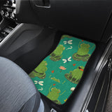 Cute Frog Dragonfly Design Pattern Front And Back Car Mats