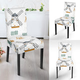 Windmill Pattern Dining Chair Slipcover