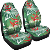 Heliconia Palm And Monstera  Leaves Pattern Universal Fit Car Seat Covers