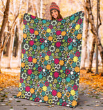 Gear Pattern Print Design 03 Premium Blanket