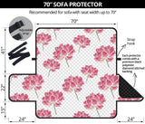 Pink lotus waterlily pattern Sofa Cover Protector