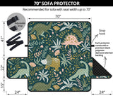 dinosaurs tropical leaves flower pattern Sofa Cover Protector