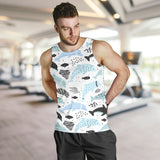 Cute dolphins Childish Style pattern Men Tank Top