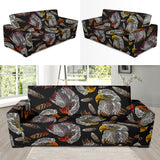 Eagle Pattern Print Design 05 Sofa Slipcover