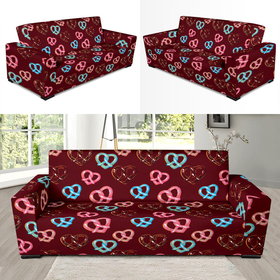Pretzels Pattern Print Design 05  Sofa Slipcover