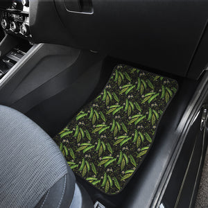 Green Peas Pattern Print Design 02 Front Car Mats
