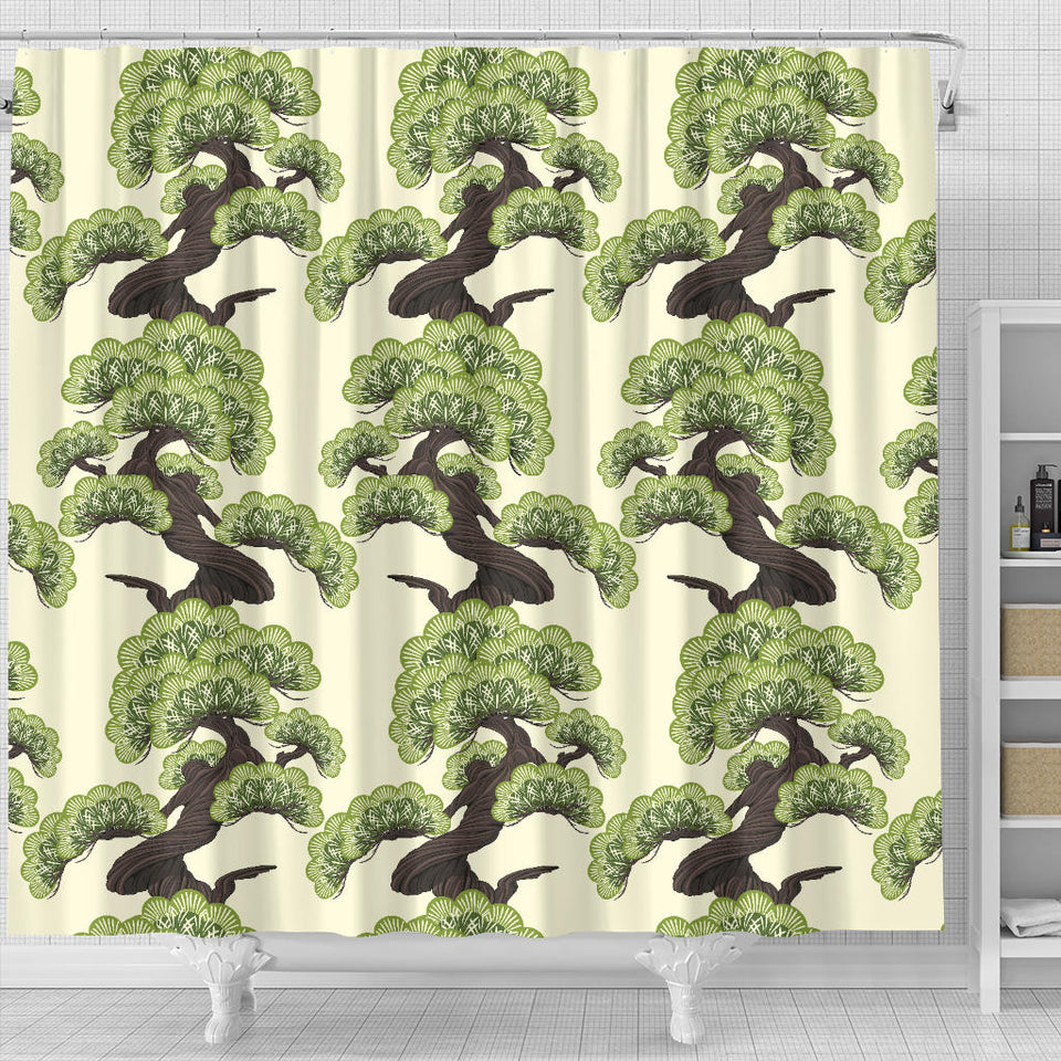 Bonsai Pattern Shower Curtain Fulfilled In US