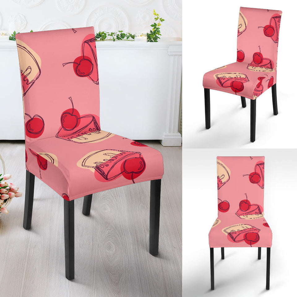 Cake Cherry Pattern Dining Chair Slipcover
