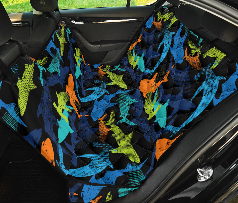 Colorful Shark Dog Car Seat Covers