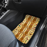 Egypt Hieroglyphics Pattern Print Design 04 Front and Back Car Mats