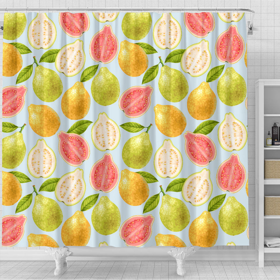 Guava Design Pattern Shower Curtain Fulfilled In US
