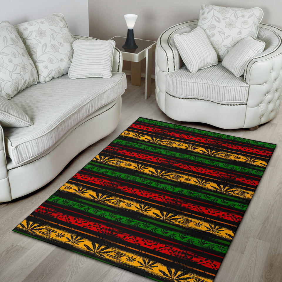 Canabis Marijuana Weed Pattern Print Design 04 Area Rug