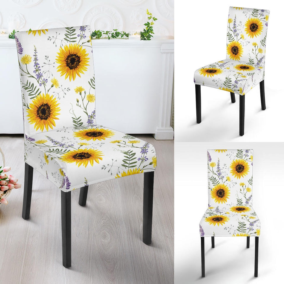 Beautiful Sunflowers Pattern Dining Chair Slipcover
