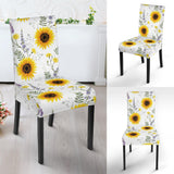 Beautiful Sunflowers Pattern Dining Chair Slipcover