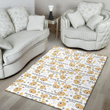 Golden Retriever Pattern Print Design 04 Area Rug